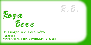 roza bere business card