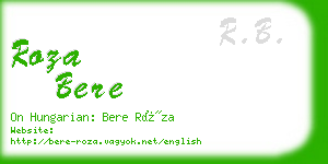 roza bere business card